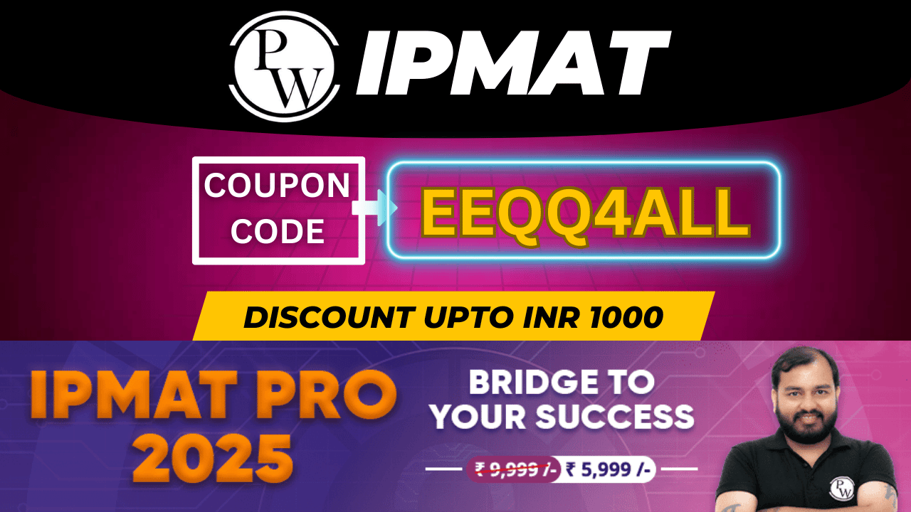 PW IPMAT Coupon Code: Save up to ₹1000